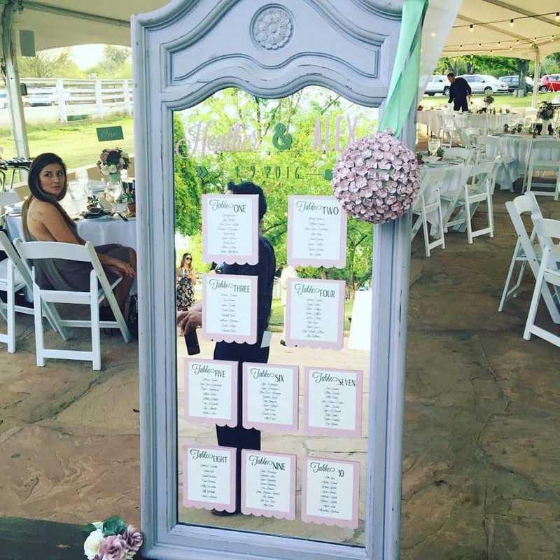 wedding table sign
